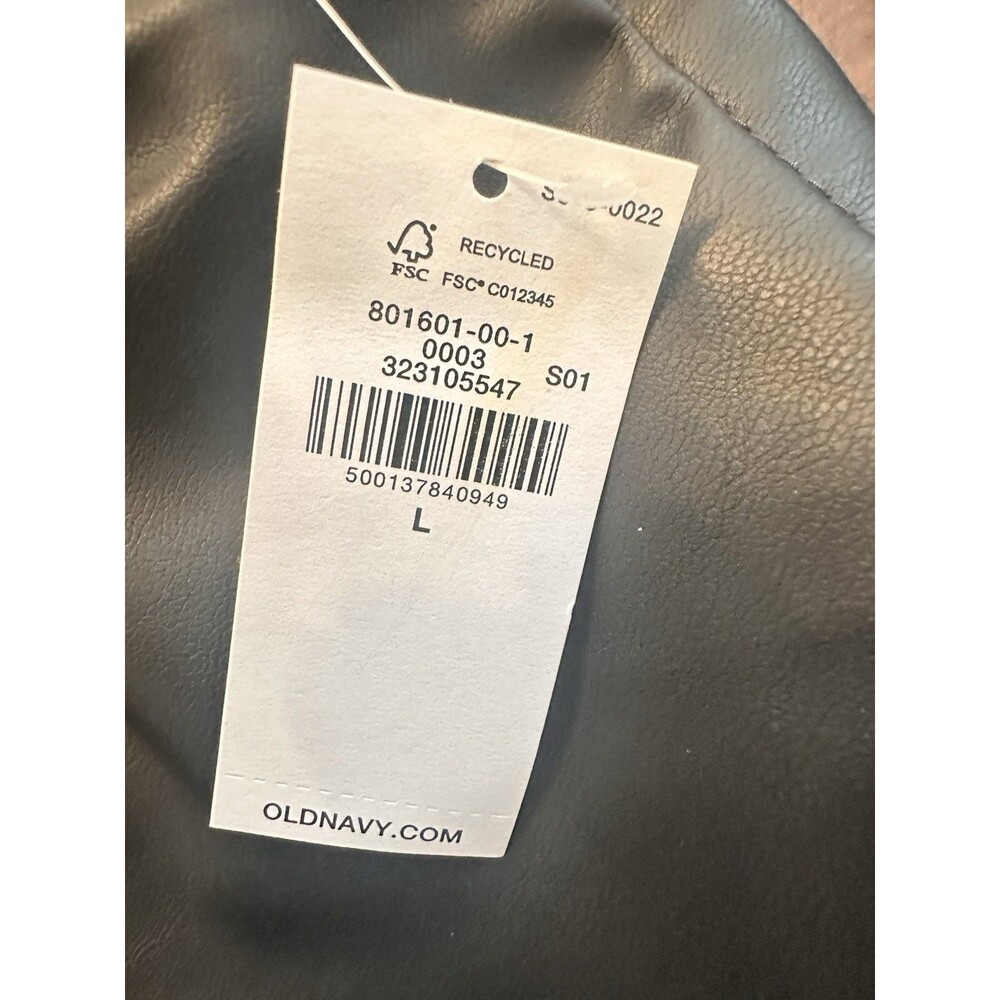 NWT Old Navy Women’s Faux Leather High Rise Billie Straight Leg Pants Large - Picture 5 of 13